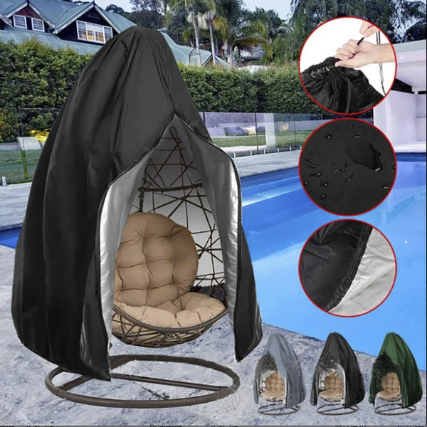 Patio Egg Chair Cover Waterproof Dustproof Swing Chair Covers Egg Shaped Hanging Chair Dust Cover Protector Outdoor