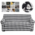 Plaid Pattern Sofa Covers for Living Room Stretch Couch Cover Elastic L shape Corner Sectional Sofa Slipcover for Kids Pet