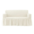 Plaid Seersucker White Color Sofa Cover Stretch Sofa Slipcover White Armchair Cover 1/2/3/4 Seat Sofa Couch Cover