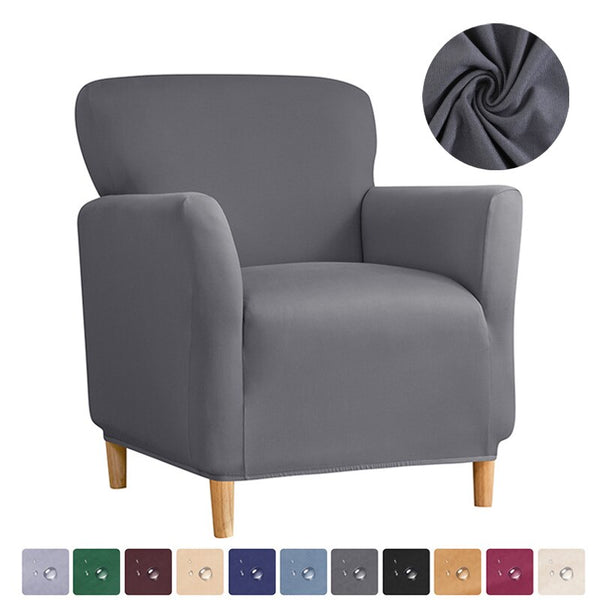 Plain Solid Color Small Single Sofa Cover Elastic Armchair Cover for Living Room Home Decor Chair Protector No 100% Waterproof