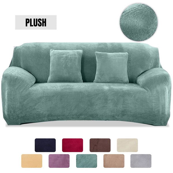 Plush Sofa Cover For Living Room Elastic Furniture Couch Slipcover Washable Chaise Longue Corner Sofa Cover Stretch