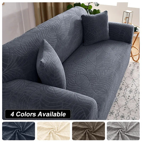 Polar Fleece Elastic Jacquard Sofa Cover Stretch Couch Chair Covers L Shape Sofa Slipcover Corner For Living Room 1/2/3/4 Seater