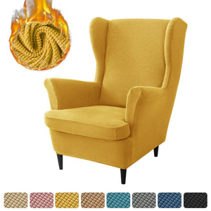 Polar Fleece Wingback Chair Cover