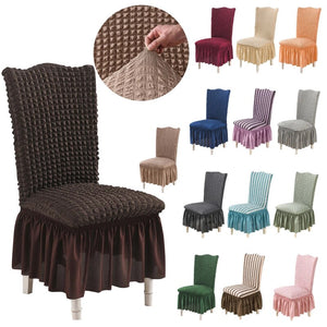 Puff Ball Jacquard Chair Cover