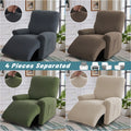 4Pcs/set Striped New Recliner Sofa Cover Stretch Soft Armchair Covers Dust-proof All-inclusive Single Sofa Slipcovers Home Office