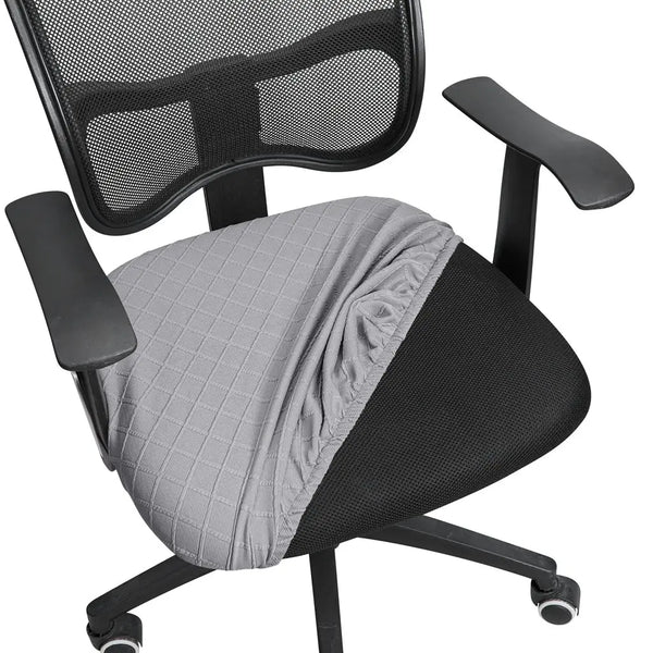 Jacquard Chair Seat Covers Office Computer Spandex Split Chair Seat Cover Washable Cover Cushion Slipcover Removable Cover