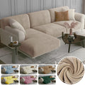 Luxury Soft Velvet Sofa Seat Covers Solid Elastic Sofa Cushion Cover Separate Furniture Protector Sofa Cover Living Room Pets