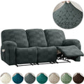 Stretch Recliner Sofa Covers 3-Seater Thick Jacquard Recliner Sofa Couch Cover Arm Sofa Slipcover Pet Protector Washable