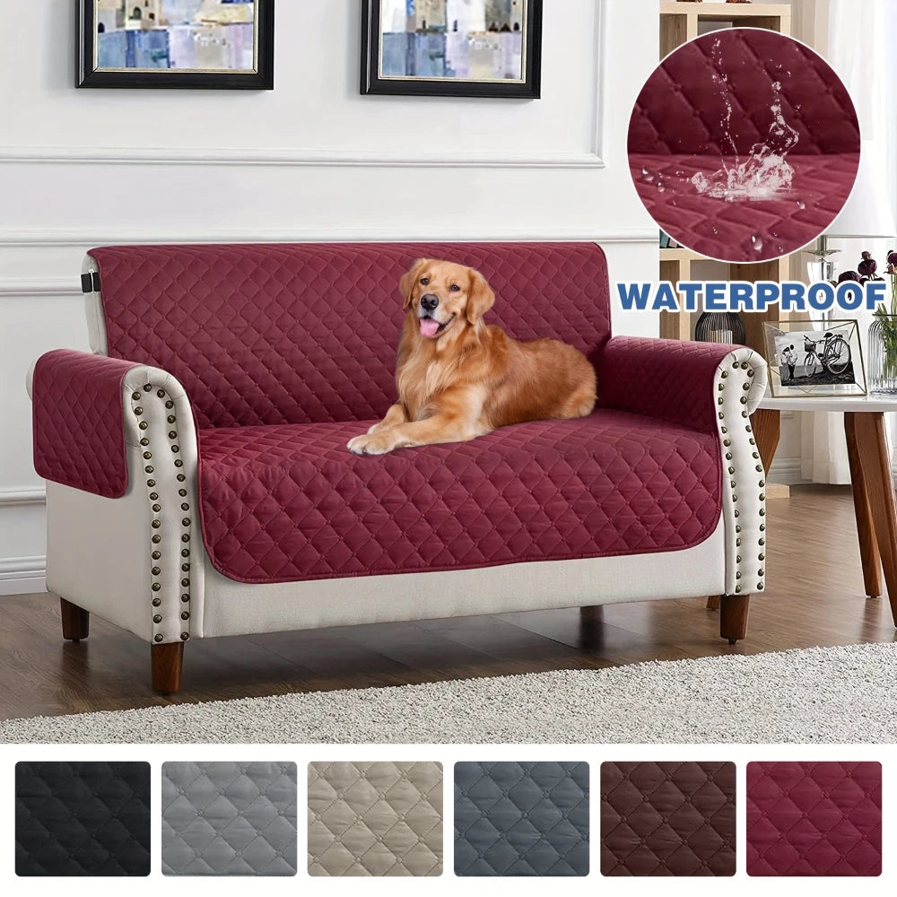 Waterproof Pet-Friendly Sofa Cover with Diamond Pattern Design Easy Clean Modern Throws Slipcover for Living Room & Office Decor