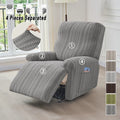 Elastic Recliner Chair Covers Herringbone Style Single Sofa Slipcover with Side Pocket Removable Armchair Sofa Cover Home