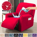 Water-resistant Recliner Covers with Pockets Stretch Reclining Chair Covers Recliner  Sofa Couch Covers Furniture Protector for Pet Kids
