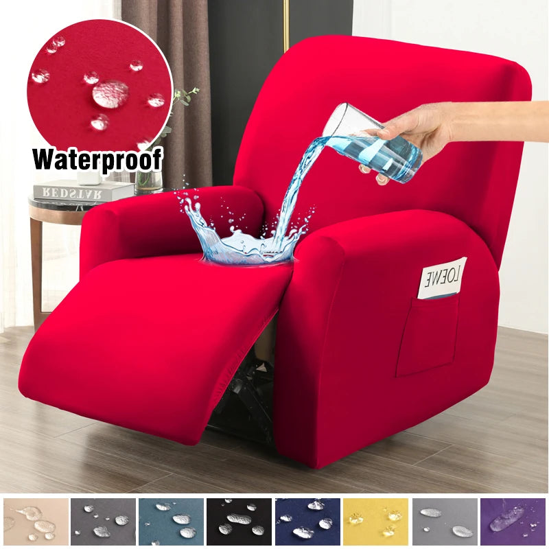 Water-resistant Recliner Covers with Pockets Stretch Reclining Chair Covers Recliner  Sofa Couch Covers Furniture Protector for Pet Kids