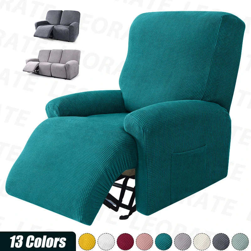 New Elastic Recliner Chair Cover Jacquard Lazy Boy Armchair Sofa Covers Solid Color Slipcovers Couch Protector Living Room Home Decor