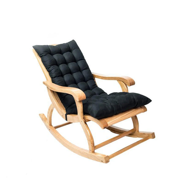 Rocking Chair Cushions Harmless Suede Fabric Garden Chair Seat Pad Quilted Thick Pearl Cotton Filled Soft with Ties for Outdoor