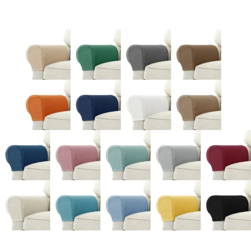 Sofa Arm Covers Pack of 2 Luxurious Sofa Armrest Covers Soft and Thick Chair Arm Protectors, Universal Fit,Elastic Armrest Covers