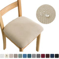 Stretch Waterproof Chair Seat Cover – Elastic Cushion Slipcover, Removable & Washable Protector for Dining Room Chairs