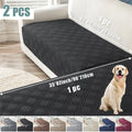 2pcs/Set Solid Color Pets Kids Sofa Seat Covers Quilted Dog Bed Mattress Cover Non-Slip L-Shape Corner Couch Covers