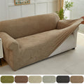 Stretchy Jacquard Fabric Sofa Slipcover for L-Shaped Sectional Sofa Large Leaves Pattern Polyester Adjustable Sofa Covers