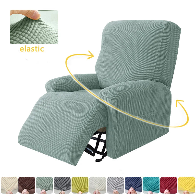 Corn Grid Jacquard Recliner Sofa Cover Elastic Armchair Case Anti-Dust Sofa Covers Non-Slip Lazy ArmChair Cover For Living Room