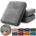 Soft Velvet Sofa Covers Elastic Couch Cushion Slipcovers Luxury Plain Living Room Sofa Seat Case Pet-Friendly Removable Warm