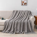 Solid Color Flannel Blanket Blanket Soft Warm Throw Blankets for Couch Sofa Office Bed Camping Travel Multi-purpose Gift Blanket