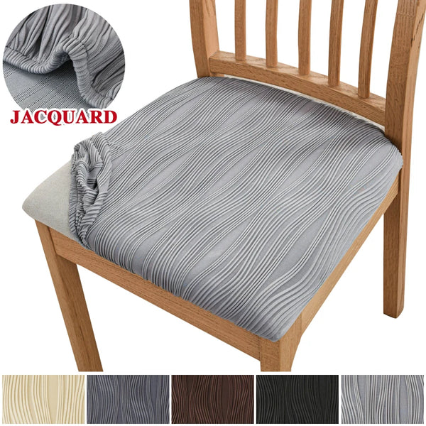 Chair Seat Covers for Dining Room Stretch Chair Covers Removable Upholstered Seat Protector Chair Slipcovers for Kitchen Office