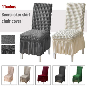 Seersucker Dining Chair Cover