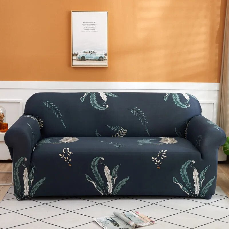 Sofa Covers Solid Color Elastic Spandex Modern Polyester Corner Sofa ...