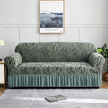 Sofa Covers For Living Room Set Seat Anti Slip Couch Slipcover Cotton Fabric With Skirt Lace 1/2/3/4 Seater Sofa Cover