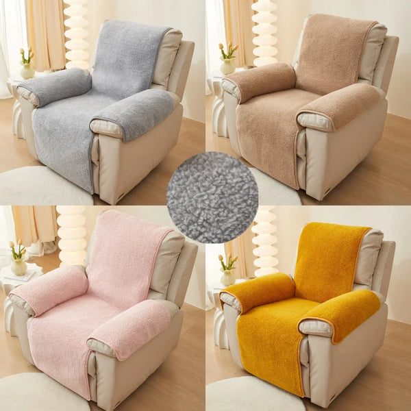 S/L Soft Plush Recliner Sofa Covers Non-Slip Lazy Boy Chair Covers Thicken Single Couch Case Relax Chair Slipcover Washable