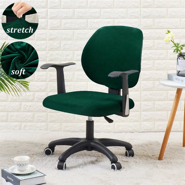 Soft Soild Color Office Chair Covers Elastic Computer Seat Cover Stretch Game Desk Chairs Seat Slipcover