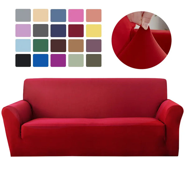 Solid Color Elastic Sofa Slipcovers Covers for Living Room Stretch Slipcover Armchair Couch Cover Corner L shape Sectional Sofa Protector