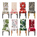 Elastic Floral Print Chair Covers Spandex Chair Cover Stretch Home Dining Multifunctional Spandex Elastic Cloth Universal Size