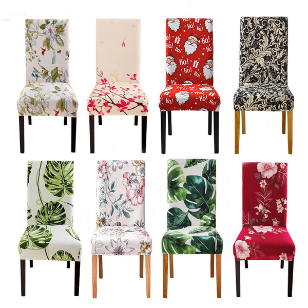 Elastic Floral Print Chair Covers Spandex Chair Cover Stretch Home Dining Multifunctional Spandex Elastic Cloth Universal Size