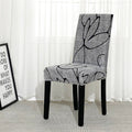 Spandex Chair Covers Floral Print Stretch Home Dining Elastic Chair Covers Slipcovers for Dining Room Wedding Banquet 1/2/4/6PCS