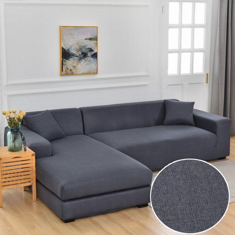 Stretch Elastic Corner Sofa Covers for Living Room Geometric Couch Cover Pets Kids Dustproof