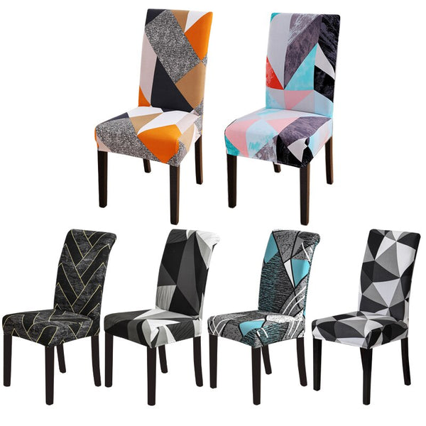 Stretchy Patterned Dining Room Chair Covers Set of 1 Washable Dining Chair Covers Slipcovers Great Decor for Home Hotel Party Banquet