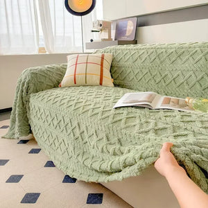 Super Warm Coral Fleece Sofa Blanket