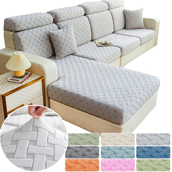 Thick Sofa Seat Cushion Cover for Winter Elastic Stretch  Anti-dust Armchair Slipcover Removable Couch Covers Luxury Home Decor