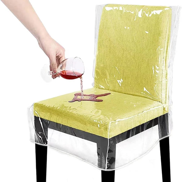 Transparent Plastic Chair Cover Protective Cover Waterproof Clear Dining Chair Slipcover, Anti Scratch EVA 1 Pc, 2 Pcs, 4Pcs