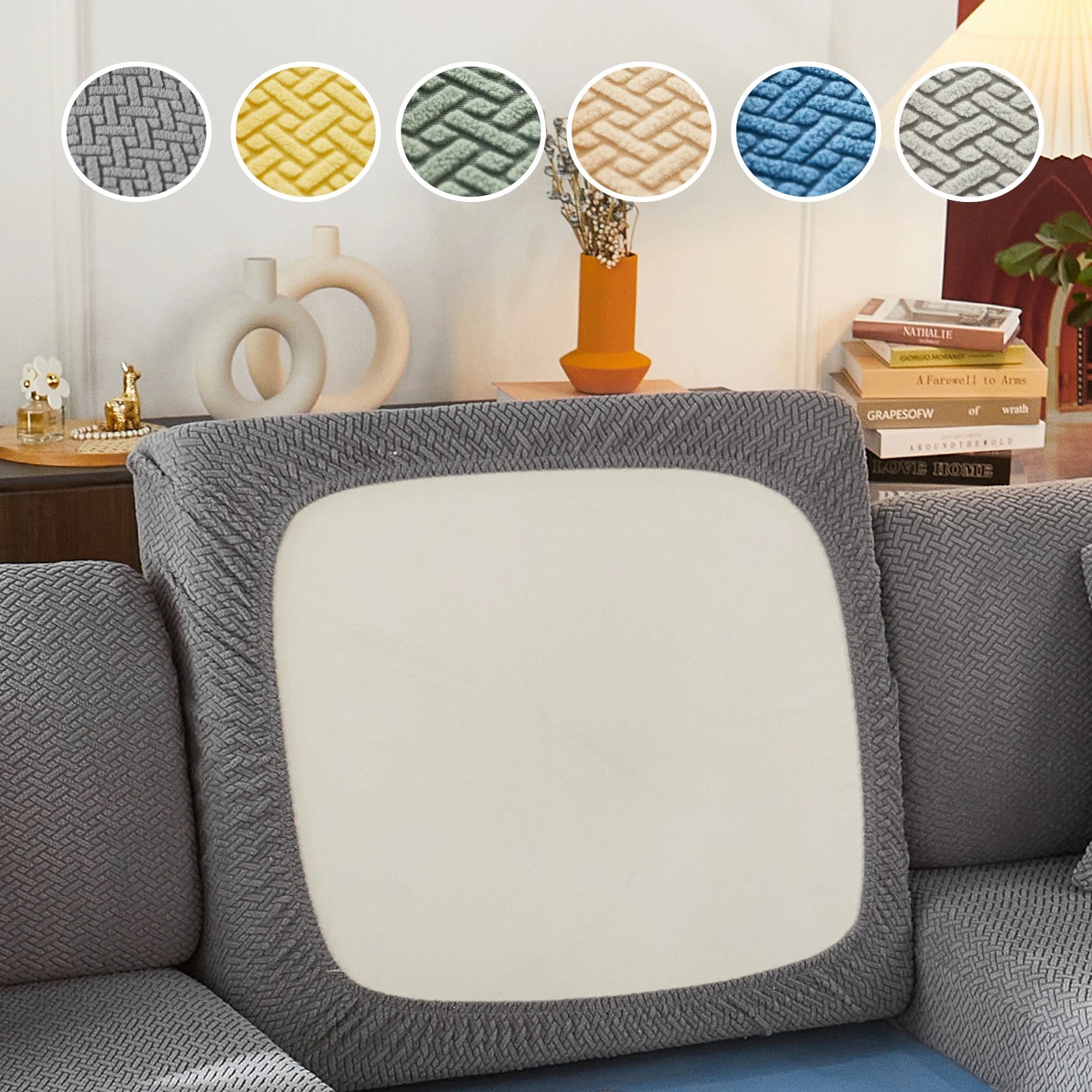 Plush jacquard polar fleece sofa cushion covers for ultimate comfort