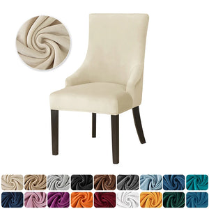 Velvet Elastic Dining Chair Cover