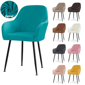 Velvet High Arm Chair Cover