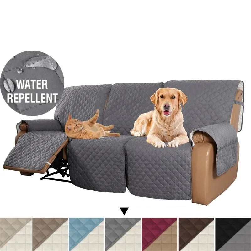 Water Repellent Recliner 2/3 Seaters Elastic Band Sofa Cover Pet Kid Anti- Scratch Armchair Covers Couch Towel Lounger Slipcover