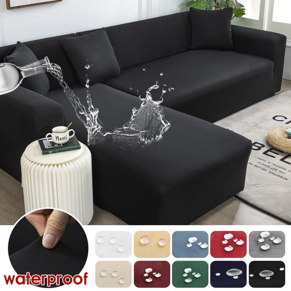 Waterproof Corner Sofa Covers Elastic Thin Fabric Sofa Cover for Living Room Pets L Shape Sofa Need Order 2 Pieces Slipcover