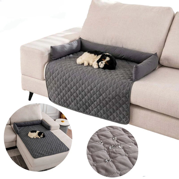 Waterproof Dog Bed Sofa Cover with Neck Pillow Dog Bed Mat for Small Medium Large Dogs Pet Couch Cover Dog Pet Sleeping Mat