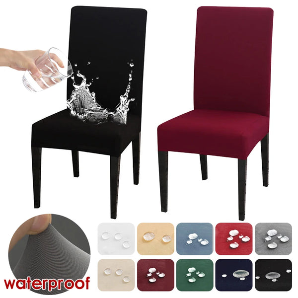 Waterproof Elastic Chair Covers for Dining Room Kitchen Wedding Hotel Banquet Restaurant Anti-dirty Chair Cover Housse De Chaise