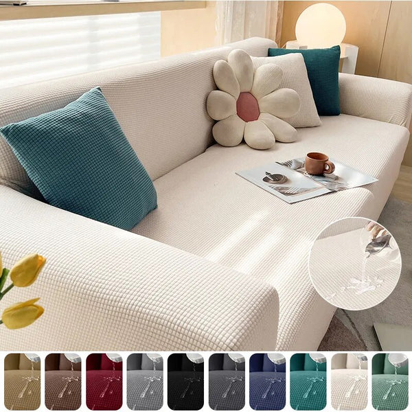 Waterproof Fabric Sofa Cover Stretch L-Shaped Corner Sofa Slipcover Anti-dirty Plaid Armchair Sofa Covers For Living Room Home Hotel