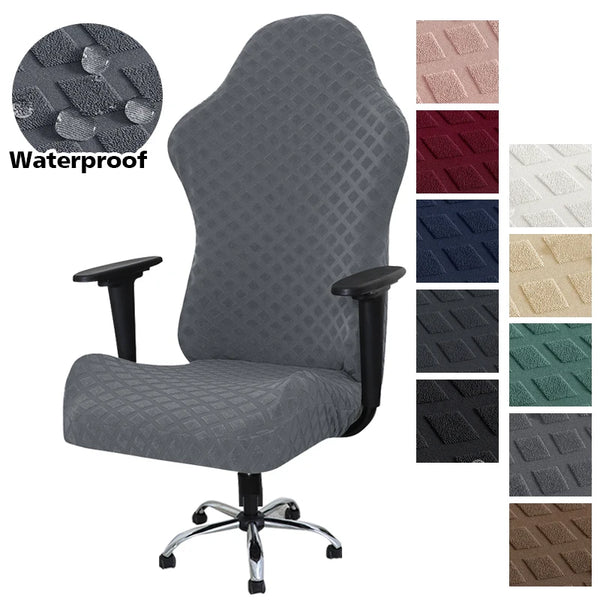 Waterproof Gaming Chair Covers with Armrest Covers Jacquard for Adults Video Gamer Chair Cover Racing Computer Chair Slipcover