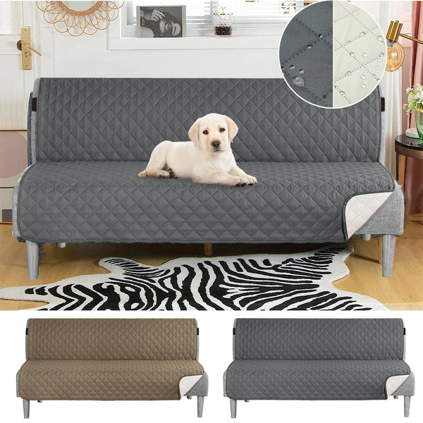 Waterproof Quilted Sofa Bed Covers Reversible Pet Mat Furniture Couch Protector Arm Sofa Covers Non-slip Futon Slip Covers